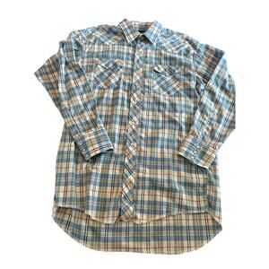 Wrangler Pearl snap mens button x-long tail 17-36